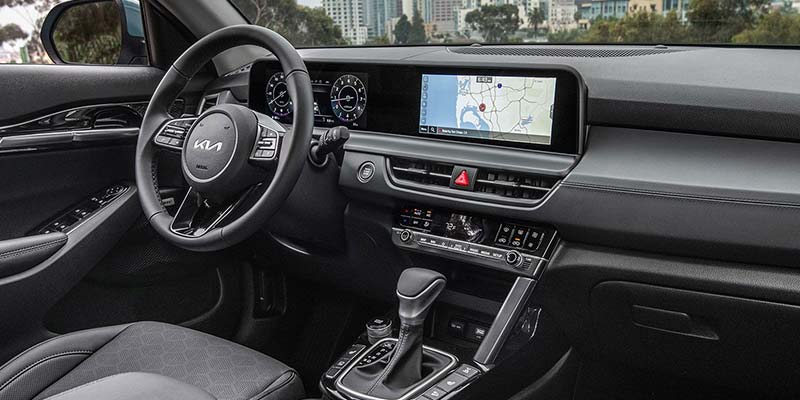 Kia vehicle interior dashboard view