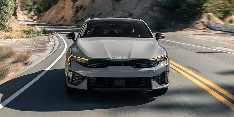 2026 Kia K5 performance in Batesville AR with 2.5L turbo engine, 8-speed dual-clutch transmission, and sport-tuned suspension